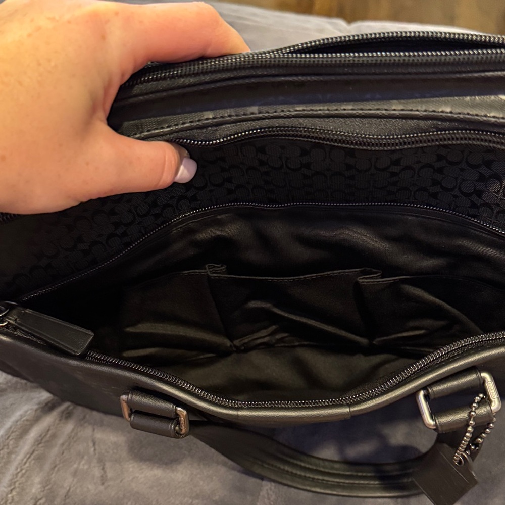 Coach Black Patterned Men's Briefcase - Picture 5 of 16